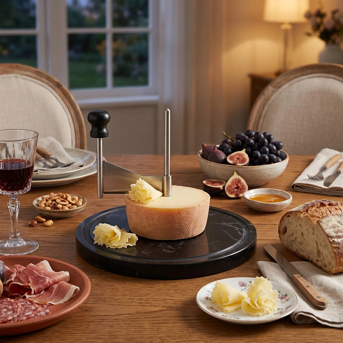 Cheese Curler With Marble Base Stainless Steel Shaver