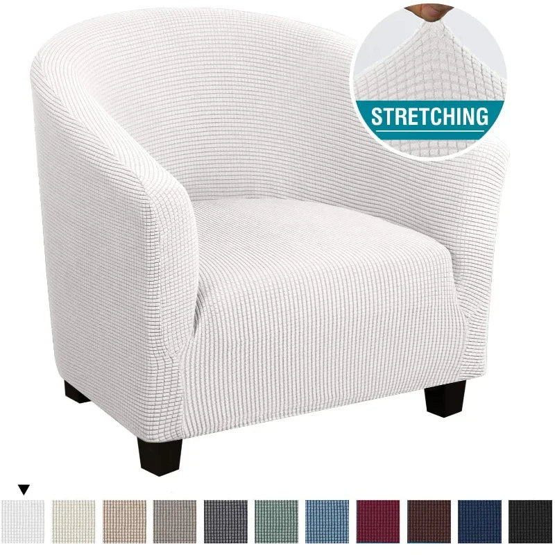 Club Bath Tub Armchairs Chair Cover Polar Fleece Single Sofa Covers Stretch Couch Slipcovers for Living Room Furniture Protector