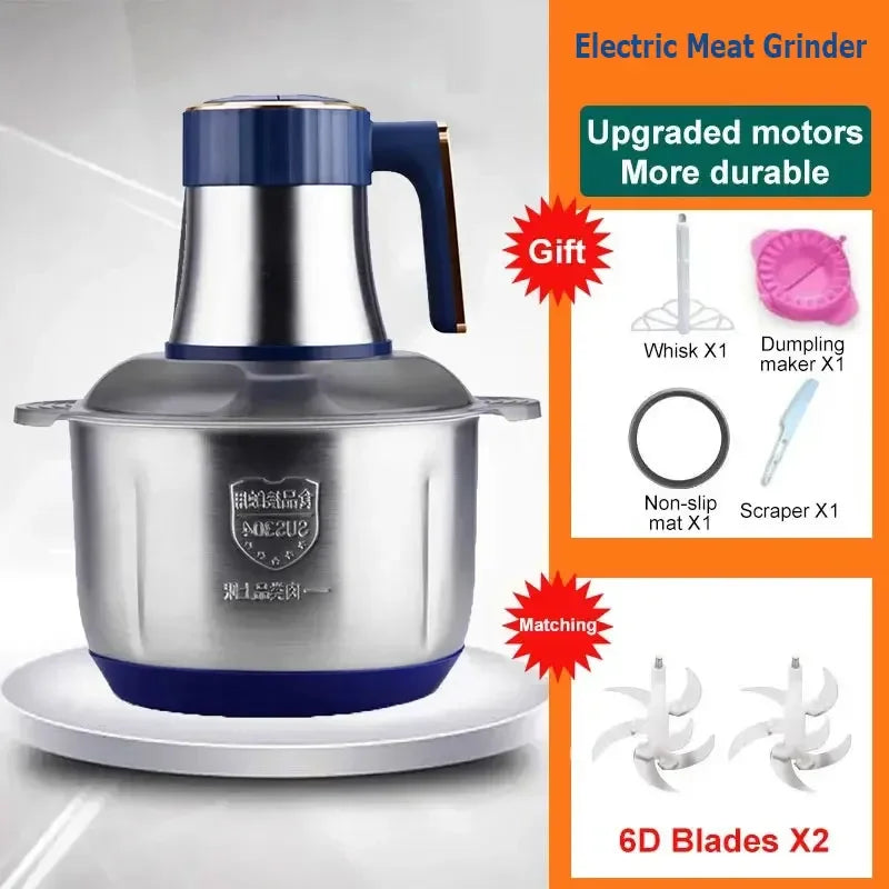 3 Gear Electric Meat Grinder Vegetable Food Processor