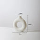 Nordic Circular Hollow Ceramic Donut Vase Home Decor