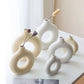 Nordic Circular Hollow Ceramic Donut Vase Home Decor