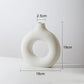 Nordic Circular Hollow Ceramic Donut Vase Home Decor