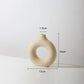 Nordic Circular Hollow Ceramic Donut Vase Home Decor