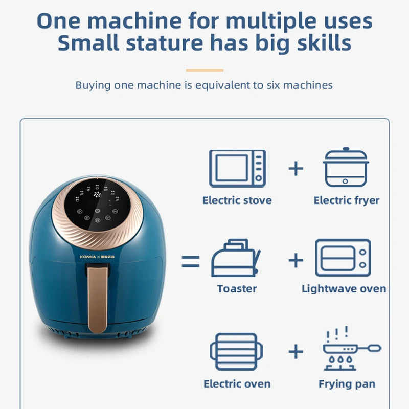 3.5L Multifunctional Air Fryer Smoke Free Oil Free