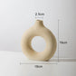 Nordic Circular Hollow Ceramic Donut Vase Home Decor