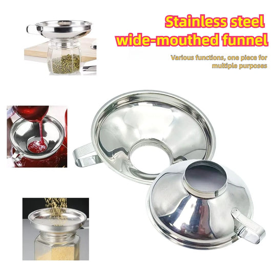 Premium Stainless Steel Wide Mouth Kitchen Funnel