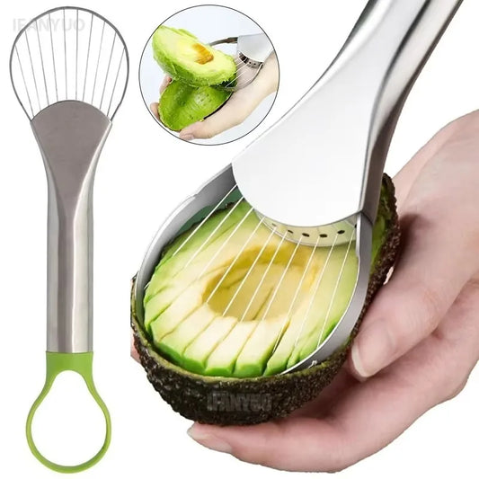 2-in-1 Stainless Steel Avocado Slicer Peeler Kitchen Gadget