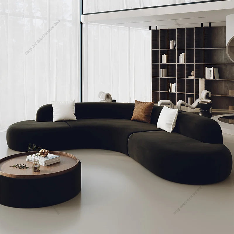 Nordic Creative Rest Area Reception Sofa Luxury Minimalist Style Beauty Salon Curved Sofa Office Furniture Sofy Do Salonu FYOS