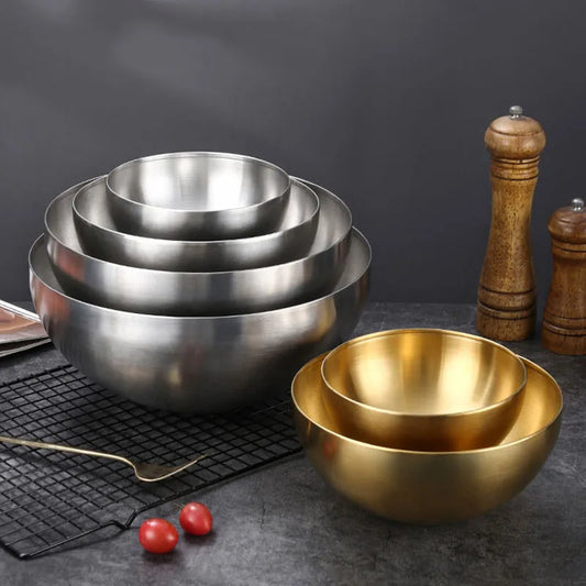 Korean Stainless Steel Salad Bowl Multifunctional Cooking Serving