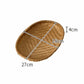 Oval Rattan Storage Basket Handmade Woven Fruit Bread