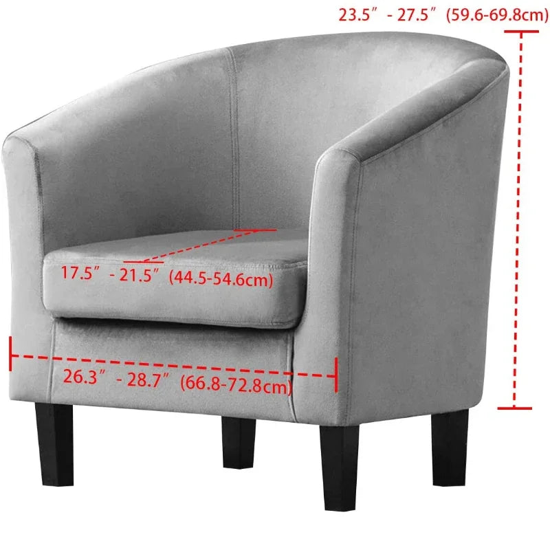 Club Bath Tub Armchairs Chair Cover Polar Fleece Single Sofa Covers Stretch Couch Slipcovers for Living Room Furniture Protector