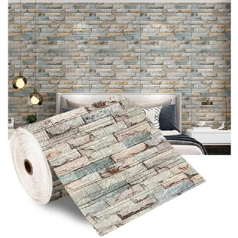 3D Foam Brick Wall Panels Self Adhesive Waterproof