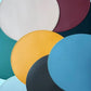 Round Cream Faux Leather Washable Dining Table Placemats
