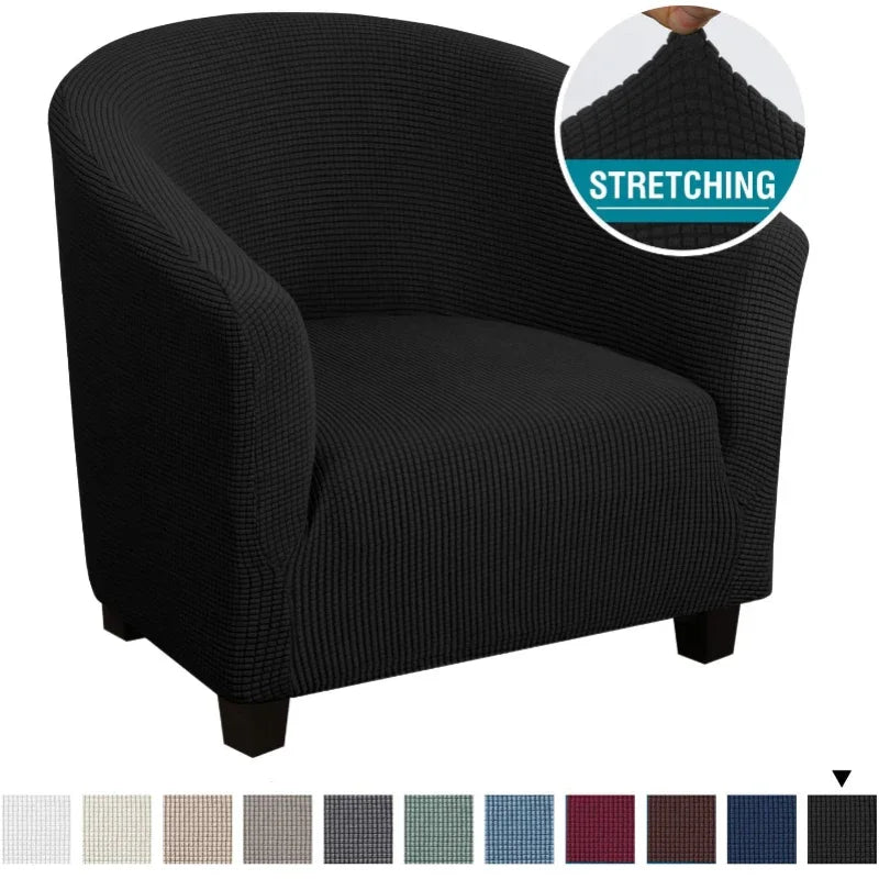Club Bath Tub Armchairs Chair Cover Polar Fleece Single Sofa Covers Stretch Couch Slipcovers for Living Room Furniture Protector