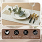12PCS Beige Cotton Linen Tassel Placemats For Dining