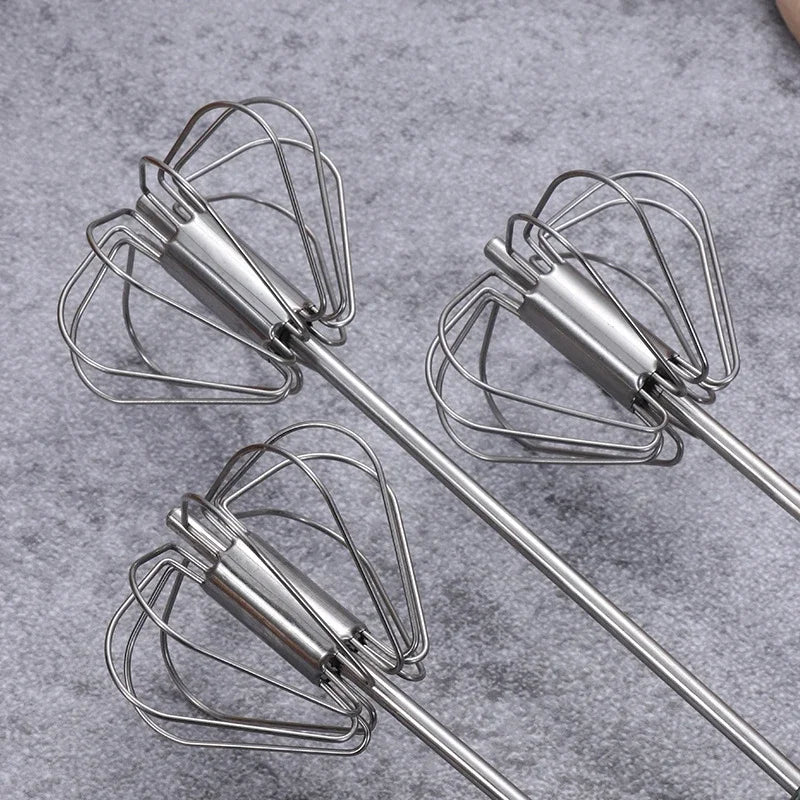 Semi Automatic Stainless Steel Egg Beater Manual Whisk