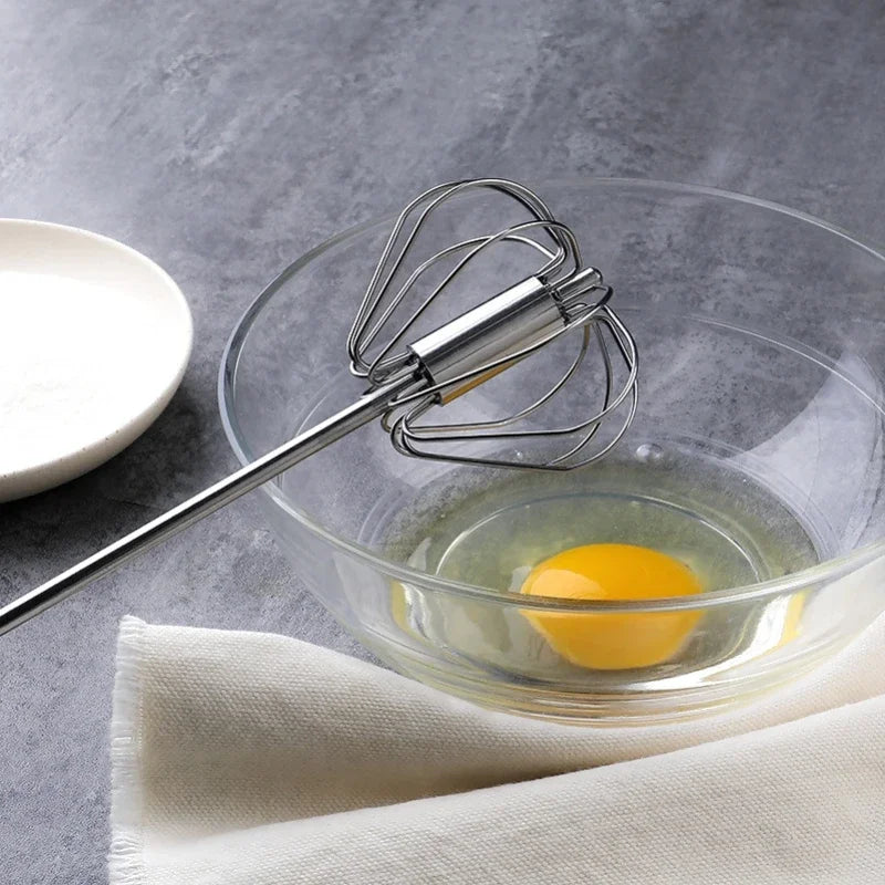Semi Automatic Stainless Steel Egg Beater Manual Whisk