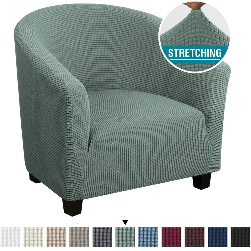 Club Bath Tub Armchairs Chair Cover Polar Fleece Single Sofa Covers Stretch Couch Slipcovers for Living Room Furniture Protector