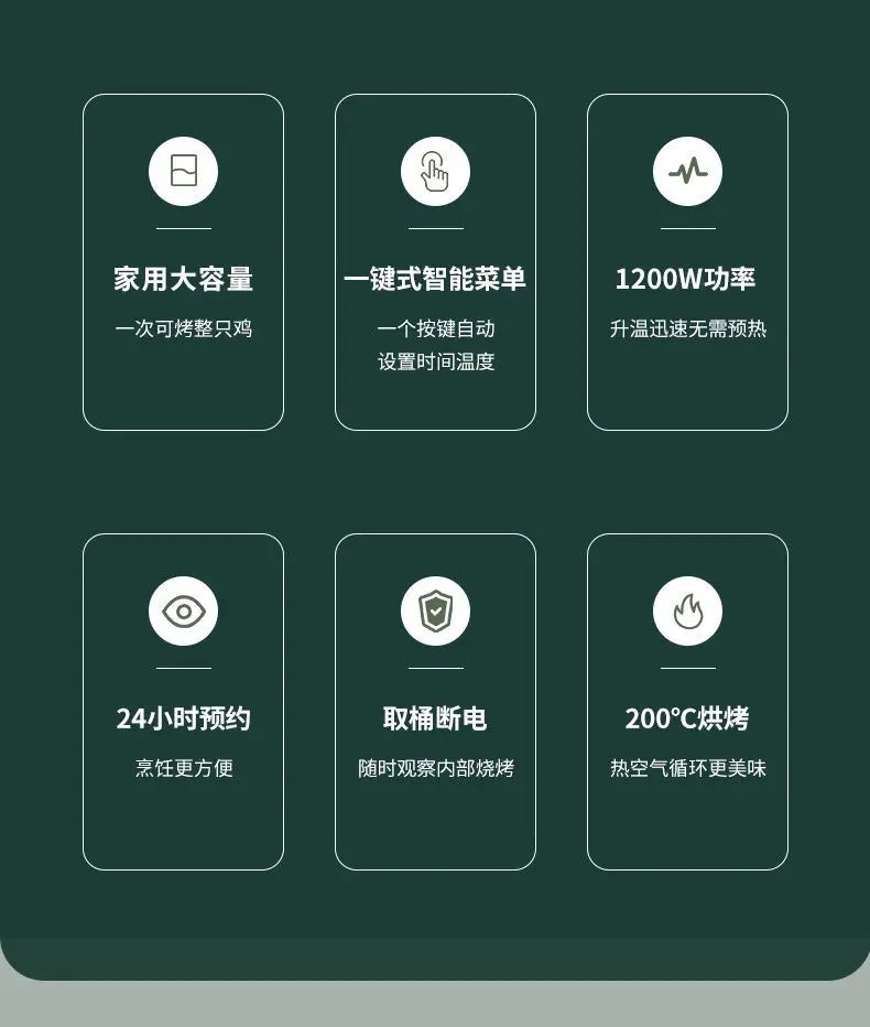 Smart Multifunctional Air Fryer Large Capacity Visual Control