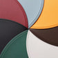 Round Cream Faux Leather Washable Dining Table Placemats