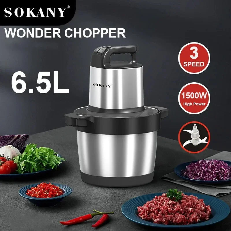 3 Gear Electric Meat Grinder Vegetable Food Processor