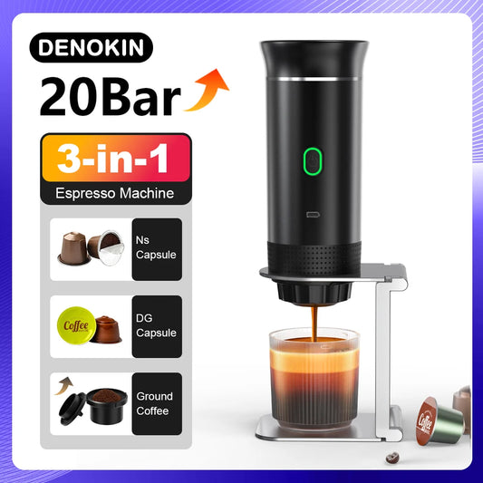 Wireless Portable Espresso Machine 3-in-1 Travel Coffee Maker