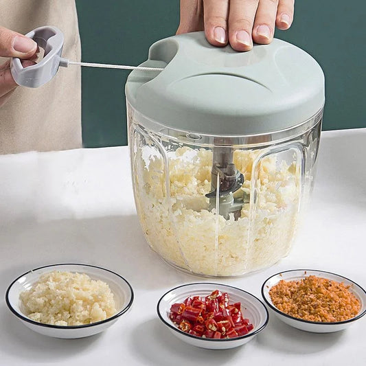 Manual Garlic Chopper Meat Mincer Vegetable Cutter Kitchen