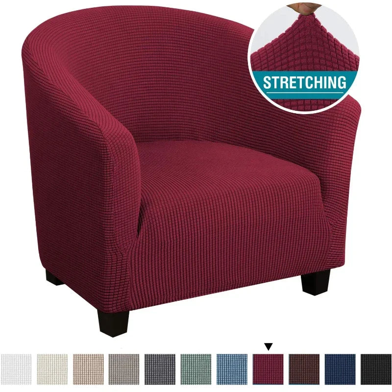Club Bath Tub Armchairs Chair Cover Polar Fleece Single Sofa Covers Stretch Couch Slipcovers for Living Room Furniture Protector