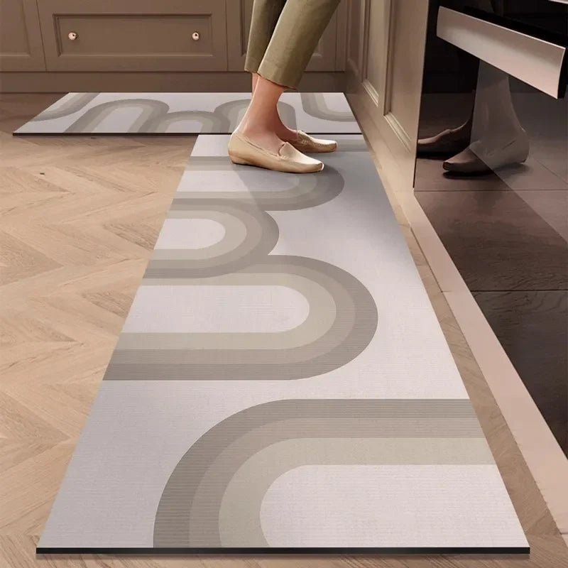 Geometric Non Slip Absorbent Kitchen Floor Mat