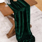 Emerald Green Velvet Table Runner For Christmas Weddings