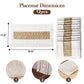 12PCS Beige Cotton Linen Tassel Placemats For Dining