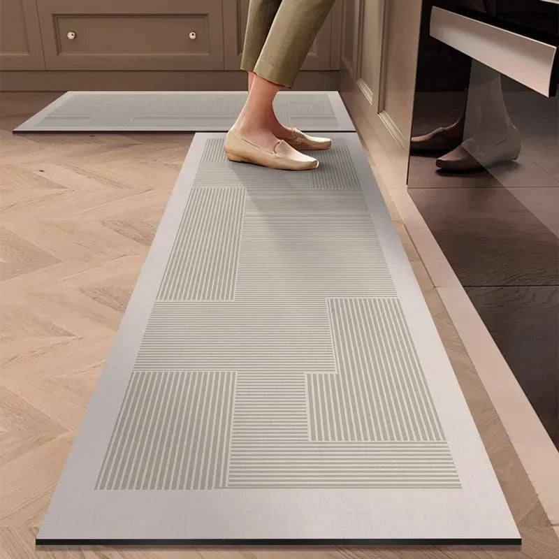 Geometric Non Slip Absorbent Kitchen Floor Mat