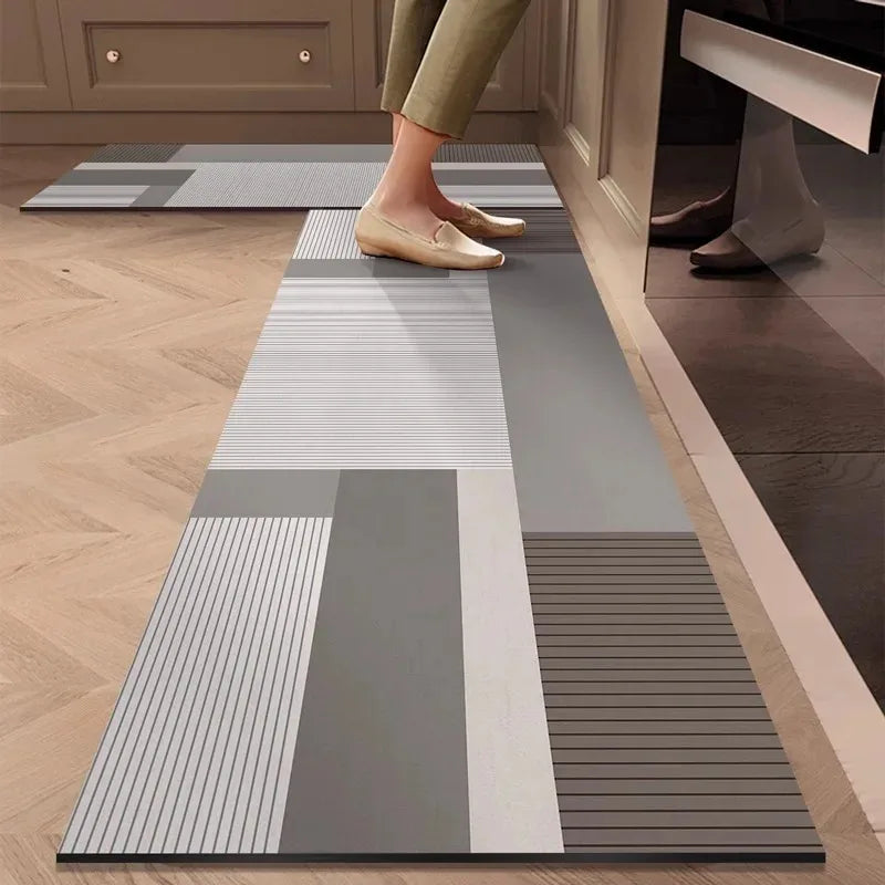 Geometric Non Slip Absorbent Kitchen Floor Mat