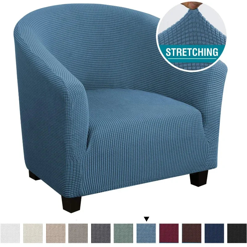 Club Bath Tub Armchairs Chair Cover Polar Fleece Single Sofa Covers Stretch Couch Slipcovers for Living Room Furniture Protector