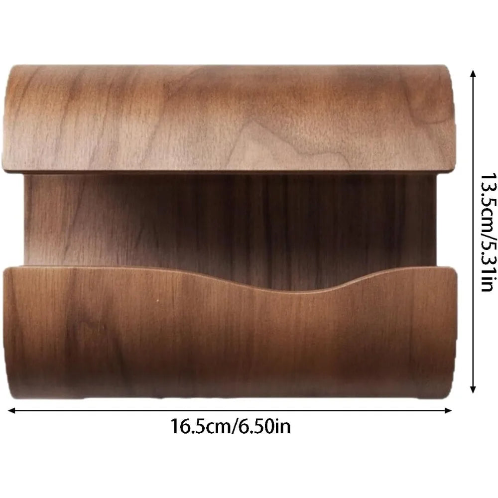 Natural Wood Tissue Box Holder Rustic Farmhouse Organizer
