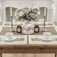 12PCS Beige Cotton Linen Tassel Placemats For Dining