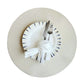 Round Cream Faux Leather Washable Dining Table Placemats