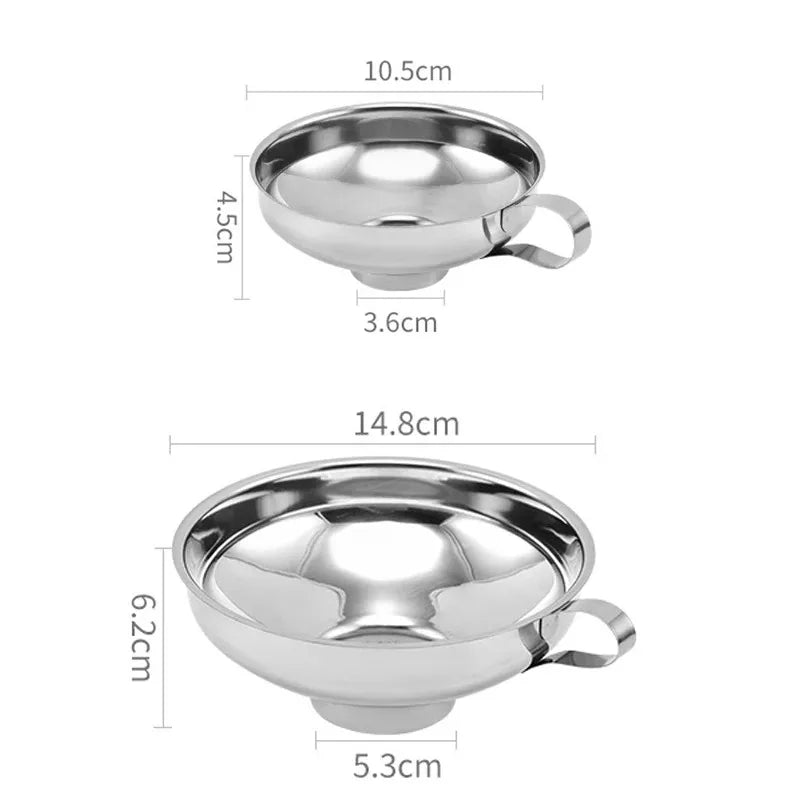 Premium Stainless Steel Wide Mouth Kitchen Funnel
