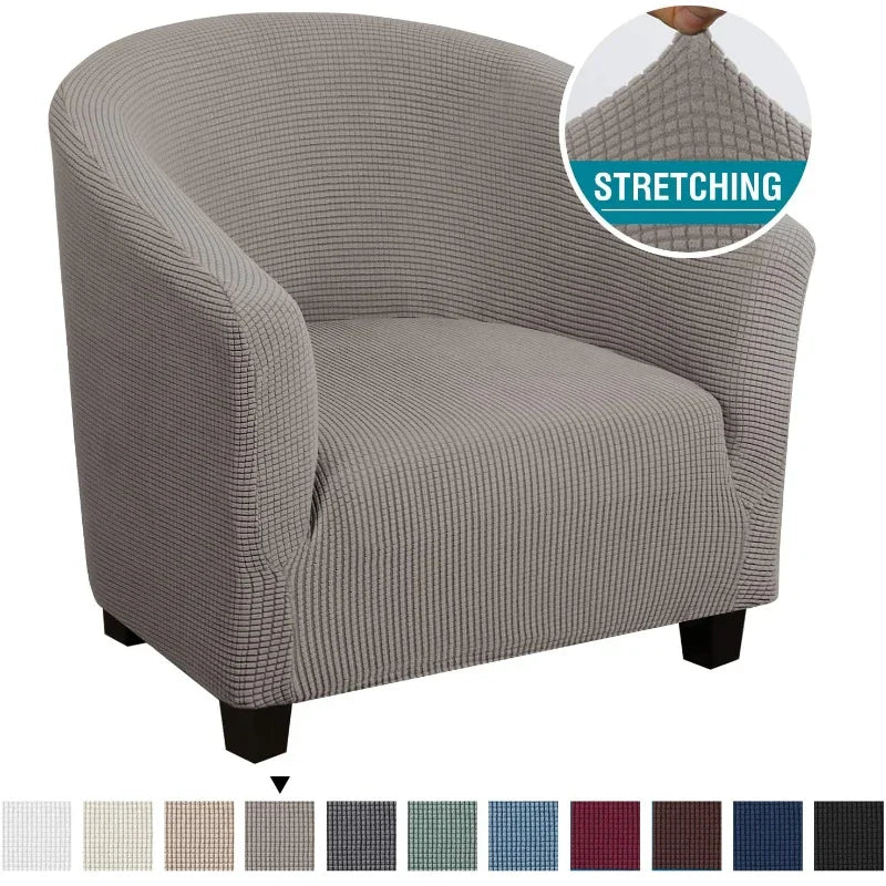 Club Bath Tub Armchairs Chair Cover Polar Fleece Single Sofa Covers Stretch Couch Slipcovers for Living Room Furniture Protector