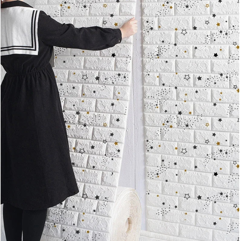 3D Foam Brick Wall Panels Self Adhesive Waterproof