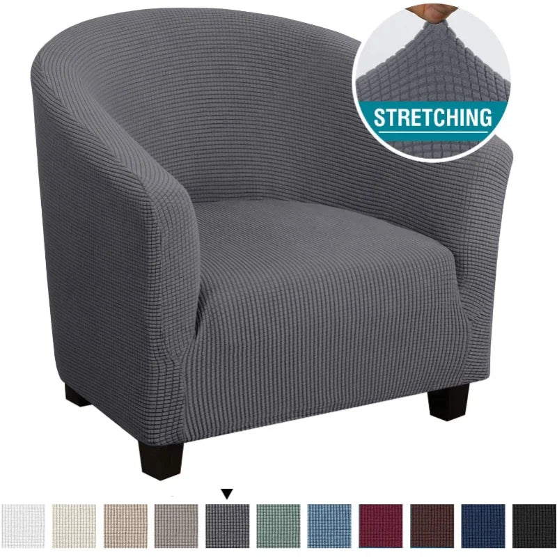 Club Bath Tub Armchairs Chair Cover Polar Fleece Single Sofa Covers Stretch Couch Slipcovers for Living Room Furniture Protector