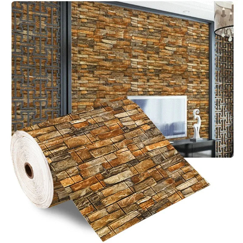 3D Foam Brick Wall Panels Self Adhesive Waterproof