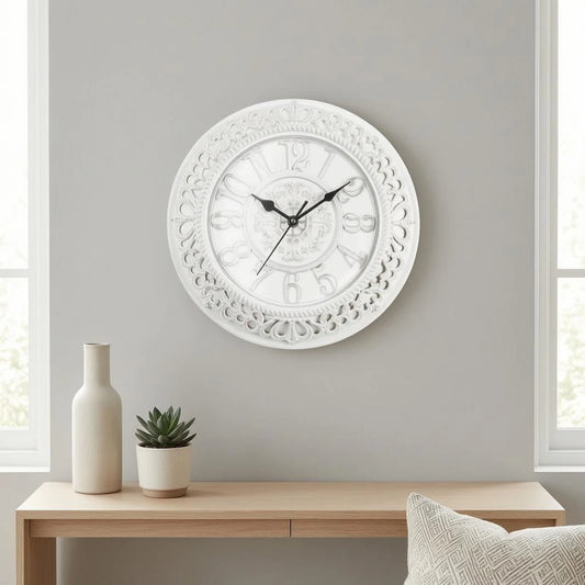 Vintage European Round Wall Clock Antique Home Decor