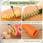 Manual Stainless Steel Spiral Vegetable Slicer Handheld Kitchen