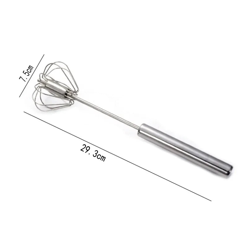 Semi Automatic Stainless Steel Egg Beater Manual Whisk