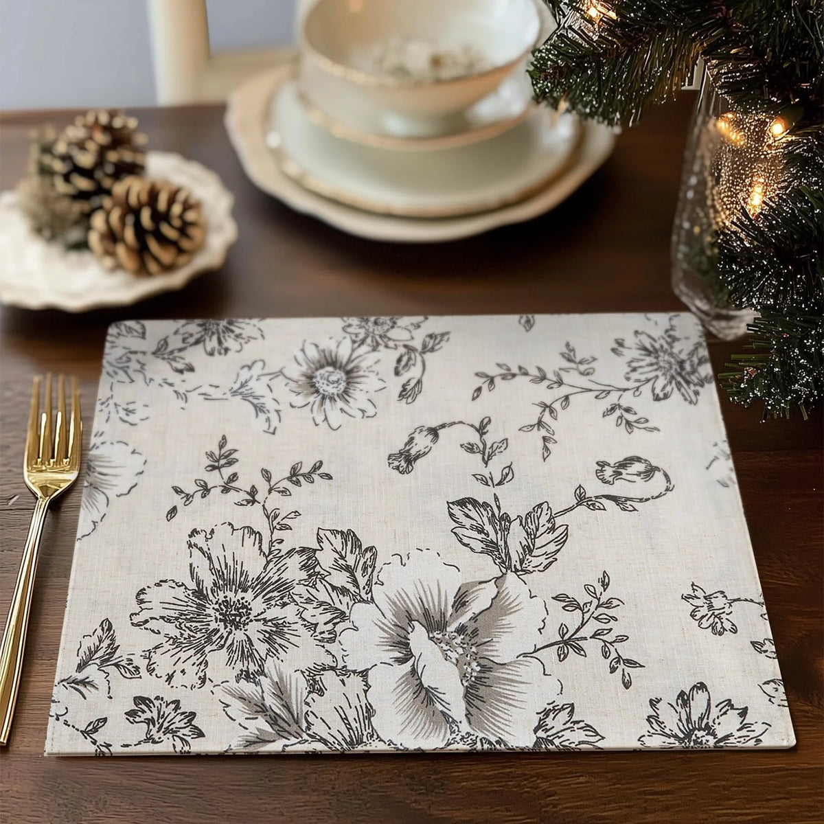 Autumn Flower Meal Mats For Seasonal Table Decoration