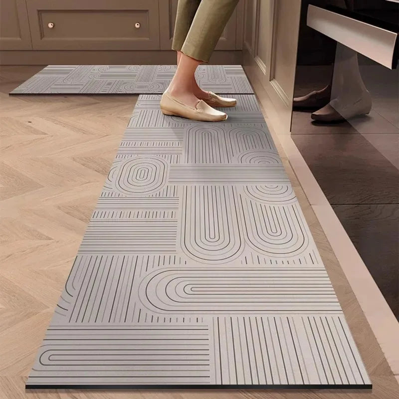 Geometric Non Slip Absorbent Kitchen Floor Mat