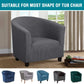 Club Bath Tub Armchairs Chair Cover Polar Fleece Single Sofa Covers Stretch Couch Slipcovers for Living Room Furniture Protector
