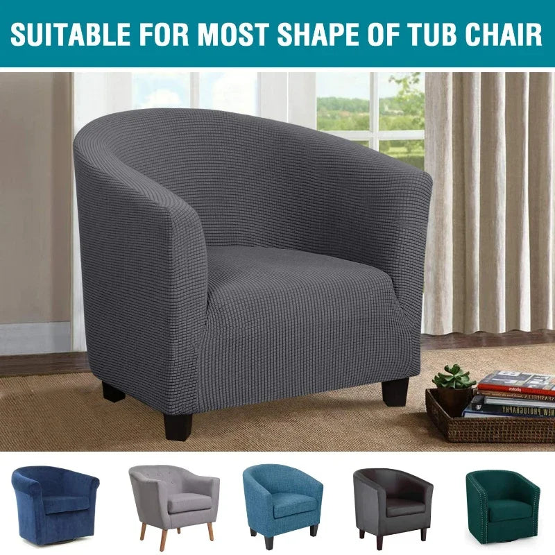Club Bath Tub Armchairs Chair Cover Polar Fleece Single Sofa Covers Stretch Couch Slipcovers for Living Room Furniture Protector