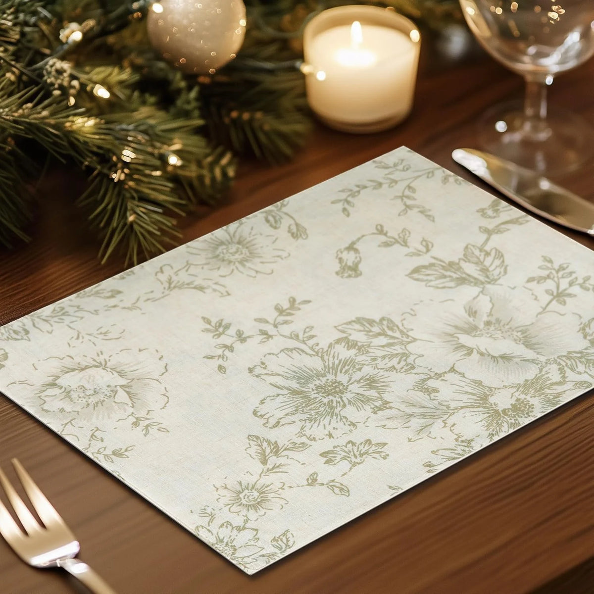 Autumn Flower Meal Mats For Seasonal Table Decoration